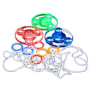 4 Pcs Outdoor Toys Kids Funny LED Light Flying Saucer Colorful Spin