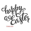 Happy Easter Text Metal Cutting Dies Stencil Scrapbooking DIY Album Stamp Paper