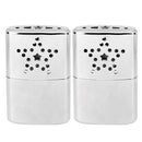 2pcs Stainless Steel Pocket Heaters Hand Warmers Body Handwarmer with Pouch