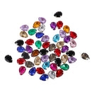 50 x Water Drop Flatback Acrylic Rhinestone Button DIY Embellishment 10x14mm