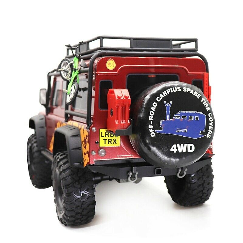 RC Car Decoration Spare Tire Cover for 1/10 TRX4 AXIAL SCX10 Leather Spare TE8W8