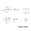 1 Set Metal Tuning Keys Tuners 3R3L 18:1 Gear Ratio Luthier Supply for