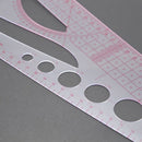Multifunction Plastic Metric Curve Cutting Out Ruler Tailor Tool 45cm