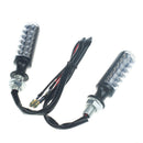 1Pair Motorcycle Bike 12 LED Amber Turn Signal Indicator Light Lamp Bulb Tide