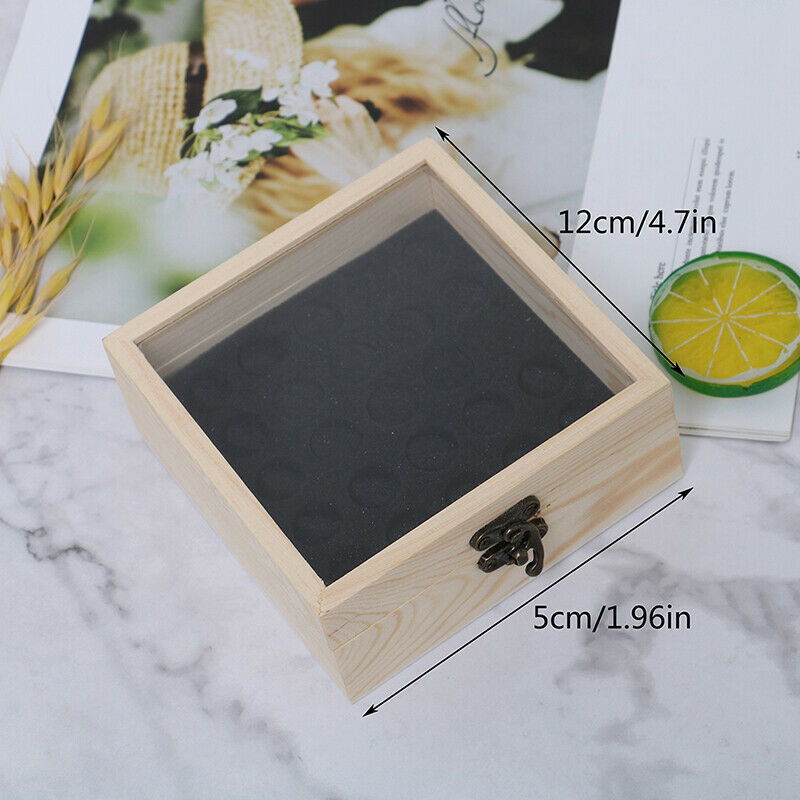 25 Slots Wooden Essential Oil Storage Box Aromatherapy Container OrganizerB Bj