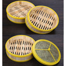 Bamboo Steamer Basket for Cooking Dumpling Vegetables Food Weaving Lid Home