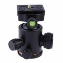 Aluminum Tripod Ball Head Ballhead With Quick Release Plate(Black)