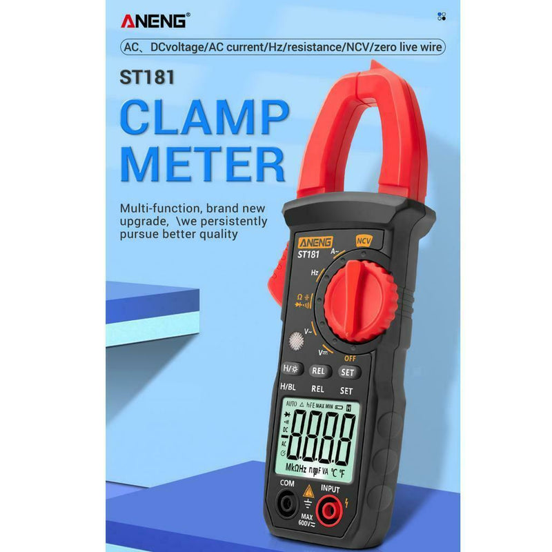 Digital Clamp Meter Handheld Multimeter RMS AC / DC Mini Resistanc Perfect