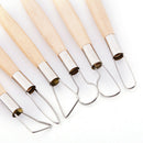 6PCS Wood Handle Wax Pottery Clay Modeling Sculpture Carving Tool DIYCraftSetâ„–[