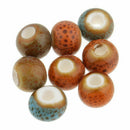 Lots 100pcs 6mm Ceramic Porcelain Round Loose Spacer Beads Jewelry Findings DIY
