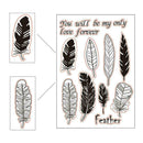 Feather Silicone Clear Transparent Stamp Seal Scrapbooking Po Album_Craft* Y8J9