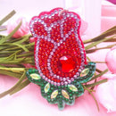 4pcs DIY Flowers Full Drill Special Shaped Diamond Painting Keychains Gifts