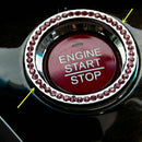 Universal Car Auto Bling Button Start Switch Diamond Ring Decorative Accessory