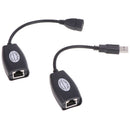 USB UTP Extender Adapter Over Single RJ45 Ethernet CAT5E 6 Cable Up to 150ft Bj