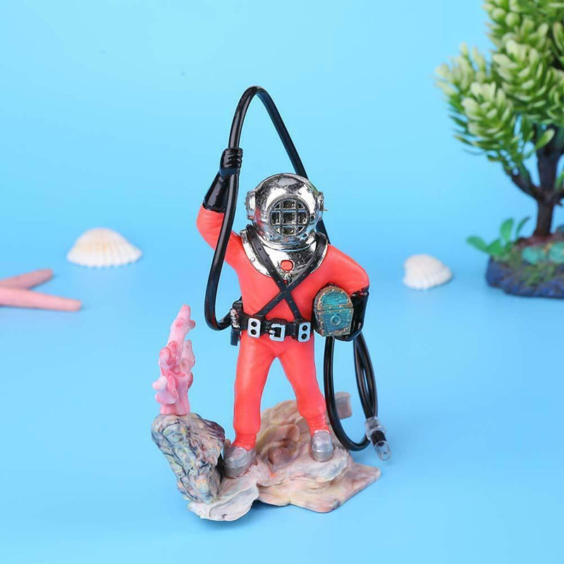 Underwater Animation Landscape Treasure Hunt Diver Pneumatic Decor (Red)