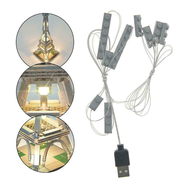 For LEGO Architecture 21019 France Eiffel Tower LED ABS Lamps Kits Set Ligh F9Z8