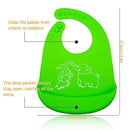 Waterproof Silicone Baby Bibs, Adjustable Soft Feeding Bibs With Food Crumb