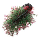9.8" Length Artificial Plastic Fish Tank Decor Grass Plant Red Green R6A9
