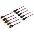 5 Sets Portable Car Professional Durable AWG Waterproof 2 Pin Connector Plug