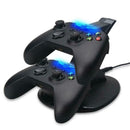 USB LED Fast Charging Adapter Stand Dock Station for Dual Xbox One