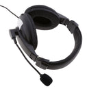 2 Pin Noise Cancelling Overhead Earpiece Car-Racing Audio Headphones Comfortable