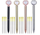 Heart Shape Diamond Pen Diamond Crystal Pen, Ballpoint Pen, Office Supplies G4G7