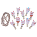 10pcs pig Wooden Clip Wedding Wood Clip Cute Photo Wall ClipWY BX