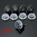 5* 2-PIN ON-OFF SPST Round Dot Boat Car Rocker Toggle Switch&Waterproof Cover