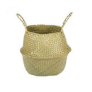 Foldable Rattan Hanging Flower Pot Planter Laundry Storage Basket Xmas Decor JR