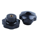 M8 x 50mm Diameter Thread Clamping Star Knob Black Replacement 2pcs Y4V7