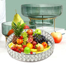 Crystal Vanity Makeup Tray Large Storage Ornate Jewelry Trinket Cosmetic Tray