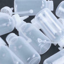 12pcs 100ml transparent Squeeze measuring white dispensing bottle