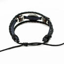 National Flags Charm Bracelet Bangles Leather Braided Rope Bracelet Beads W R2V1