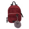 New Fashion Spring Women Corduroy Mini Backpack Girls School Bag with Plush