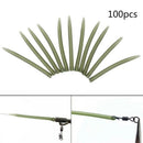 100pcs Fishing Hook Sleeve Rubber Tip Tube Positioner Terminal Fishing Tackles y