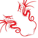 1 Pair Vinyl Car Stickers Dragon Totem Hood Bonnet Decals Styling Accessories