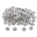 Pack of 100 15mm Metal Buttons Snap Fastener Press Stud for Clothing Repair