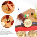 Retro Bee Pattern Fire Painting Stamp Wax Seal for Stamping Envelope Cards