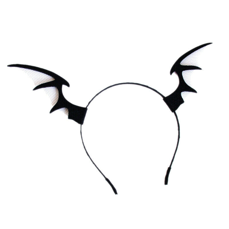 Bat Wings Ears Hair Hoop Halloween Party Headband Hairband Headwear Cosp Gw