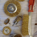2X(Seven Pcs/Set Drill Wire Wheel Cup Brush For Polishing Rust Brass + Stee