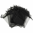 100 black Organza Wedding Favour Bags Jewellery Pouches 9cm x 12cm