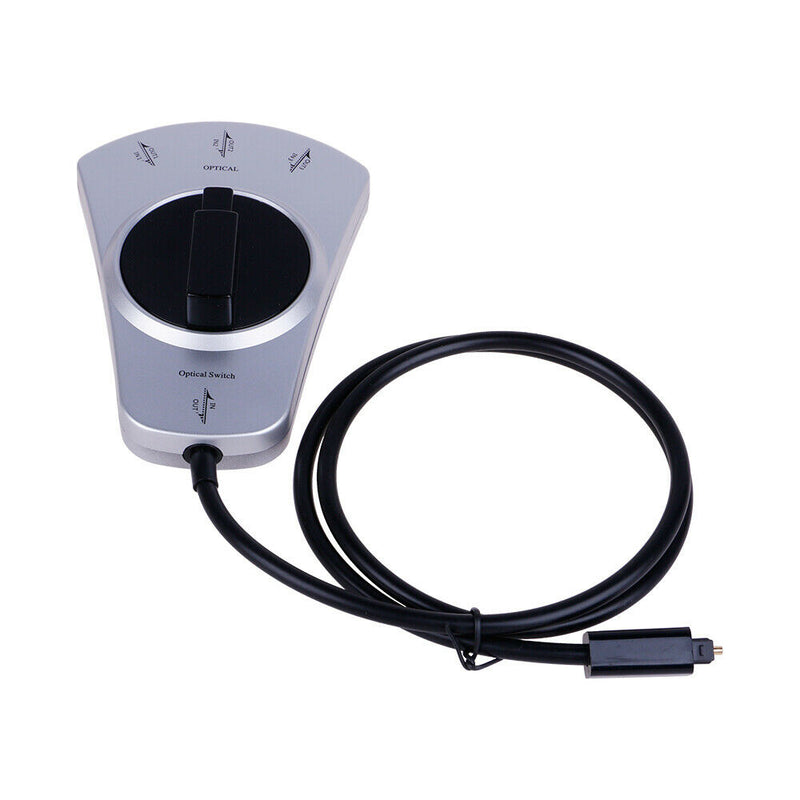 1-in-3 Out Digital Optical Fiber Audio Splitter Cable Switcher Adapter For DVDs