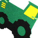 green tractor happy birthday banner garland for construction vehicle party-AU3C