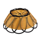 7 inch Plastic Braided Basket Fruit Vegetable Cookies Container Holder Blac