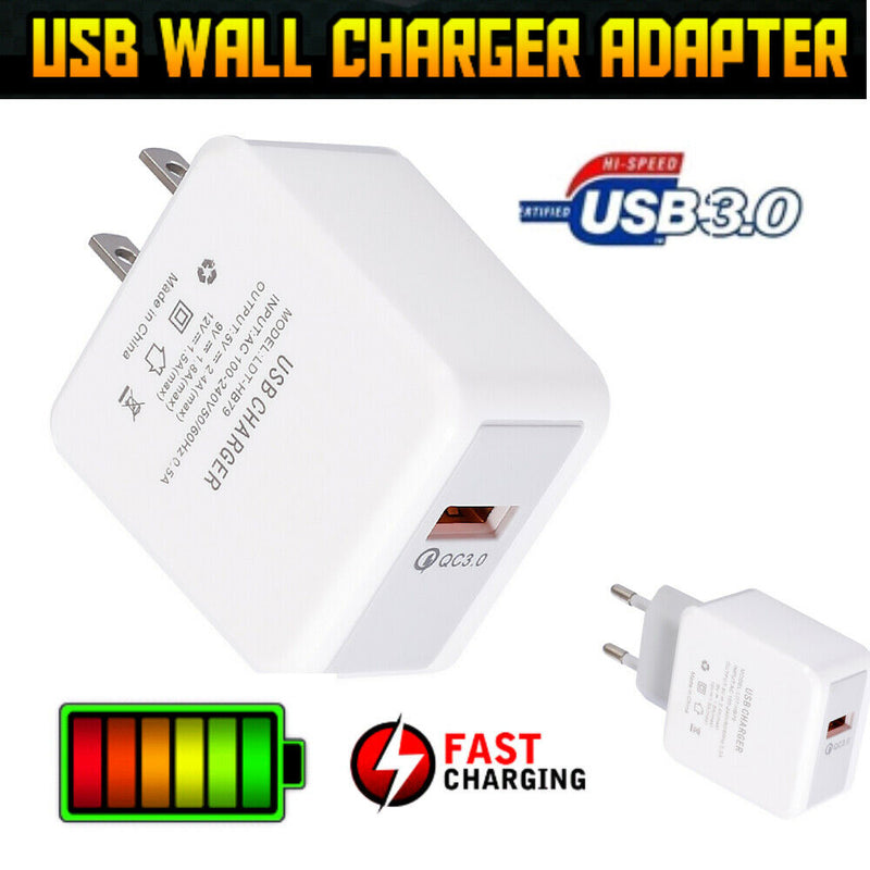 Q1 Portable Single USB Travel Mobile Phone Charger QC3.0 Fast Charging Chargers