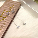 Fashion Women Crystal Butterfly Pendant Drop Dangle Earrings Statement Jewelry