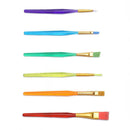 6 PCS Nylon Fan Paint Brush Set For Watercolor Oil Acrylic Gouache Painting
