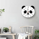 Lovely Panda Clocks Wall Stickers For Kids Rooms Wall Clocks Home Decoratio