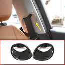 2pcs Carbon Fiber Style For Alfa Romeo Giulia 2016 2017 2018 ABS Chrome Fro F4S3