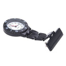 Black Quartz Movement Nurse Brooch Fob Tunic Pocket Pendant Watch W6V6